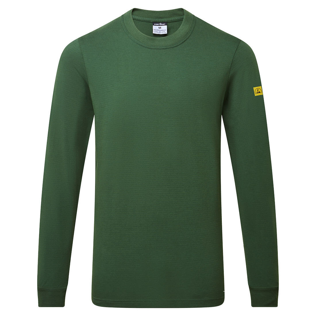 Portwest Anti-Static ESD T-Shirt L/S in Forest Green, image 3