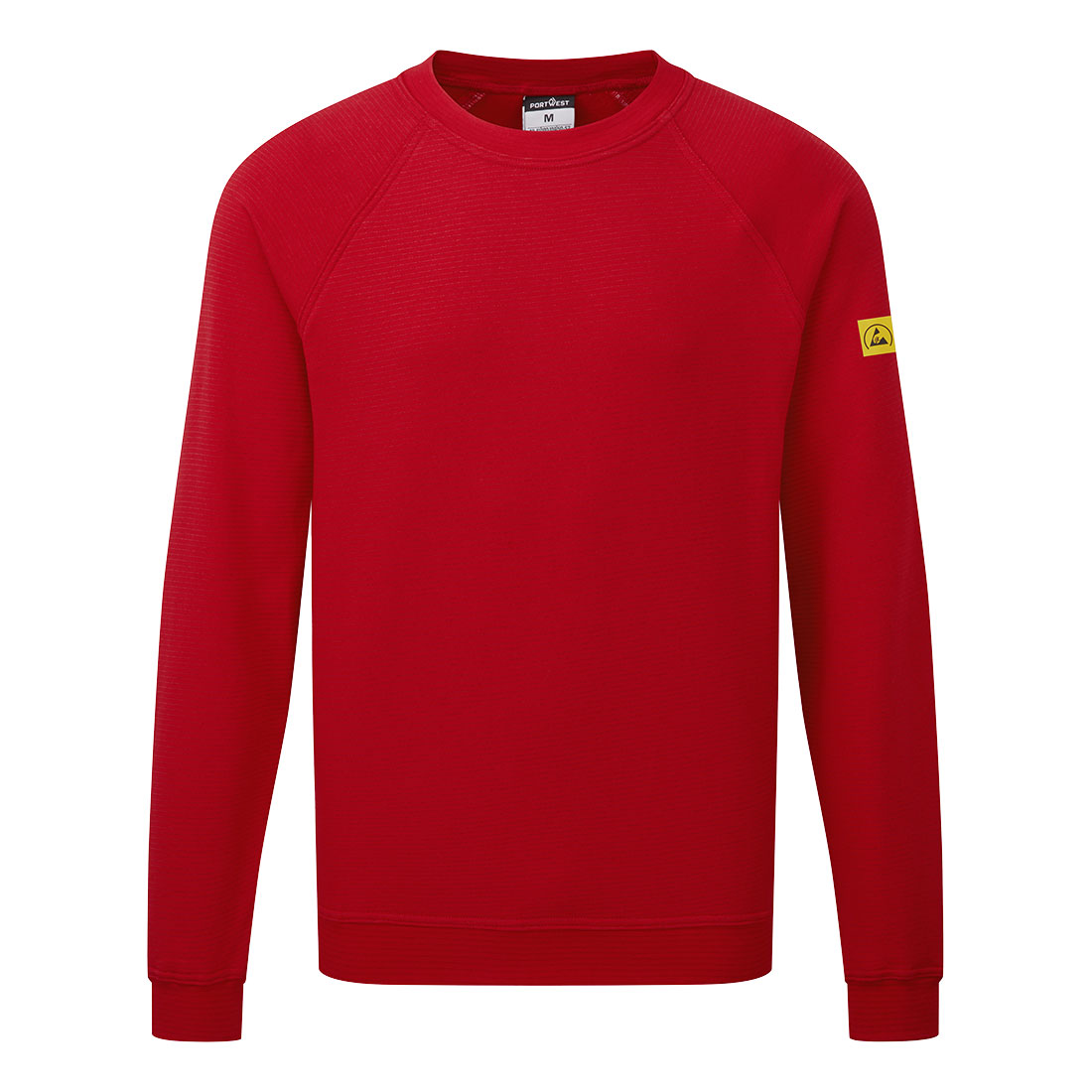Portwest Anti-Static ESD Sweatshirt in Deep Red, image 2