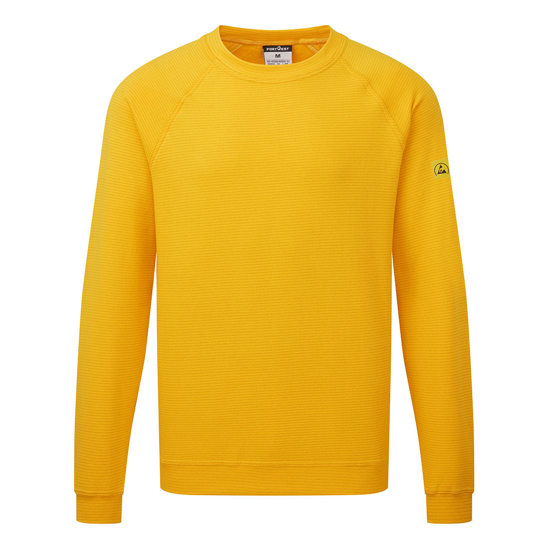 Portwest Anti-Static ESD Sweatshirt in Deep Yellow, image 8