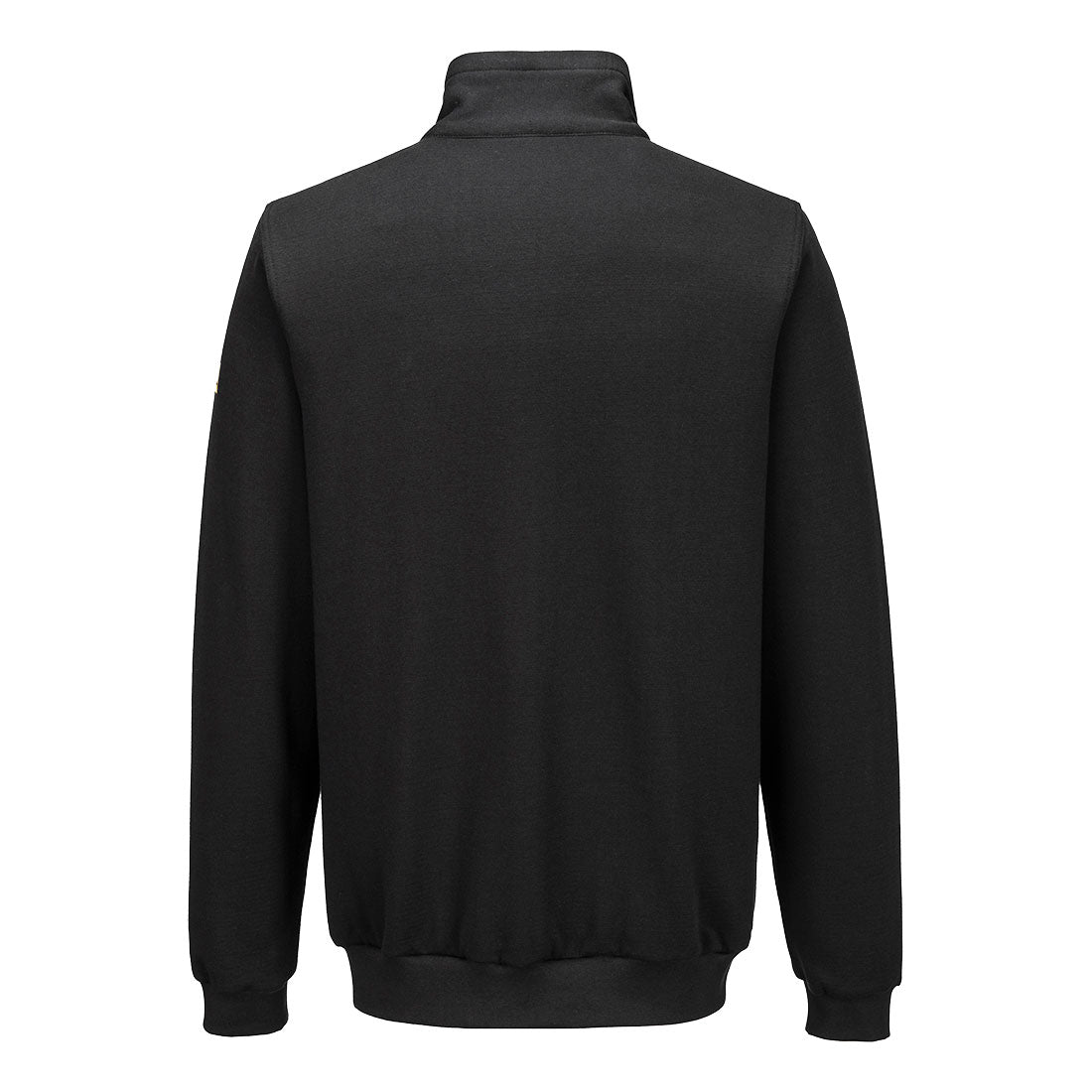 Portwest AS25 Anti-Static ESD Zip Sweatshirt in Black, back view