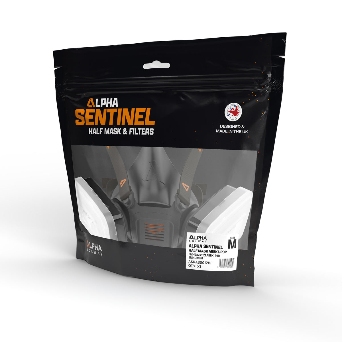 Skytec Alpha Sentinel Half Mask ABEK1, P3P Retail Bag