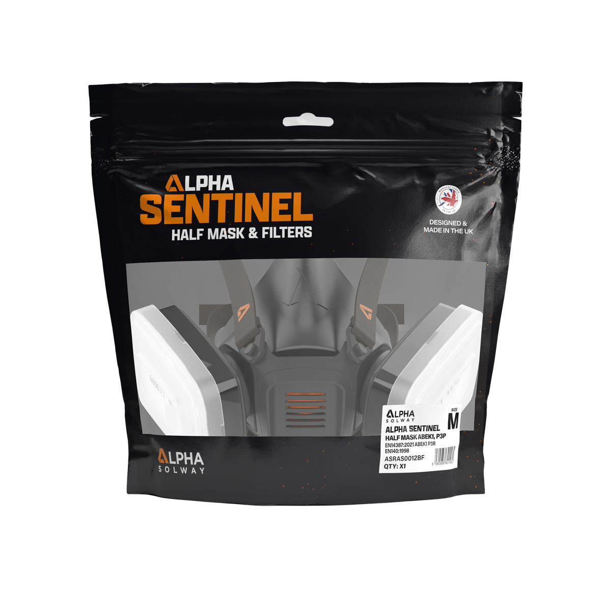 Skytec Alpha Sentinel Half Mask ABEK1, P3P Retail Bag