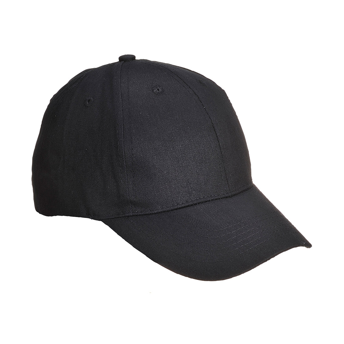 Portwest Six Panel Baseball Cap in Black, main product image