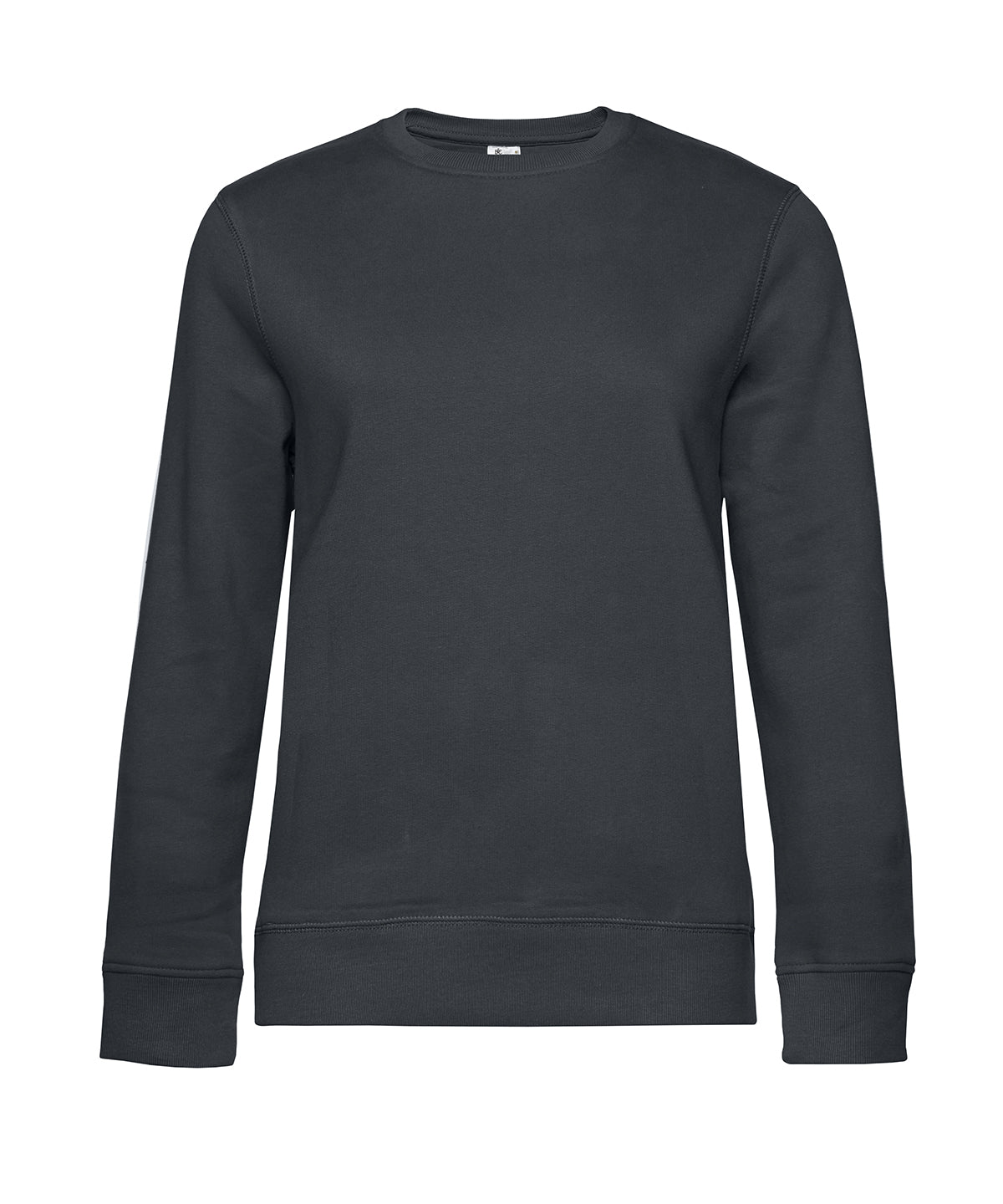 B&C Collection B&C Queen crew neck in Asphalt, front view