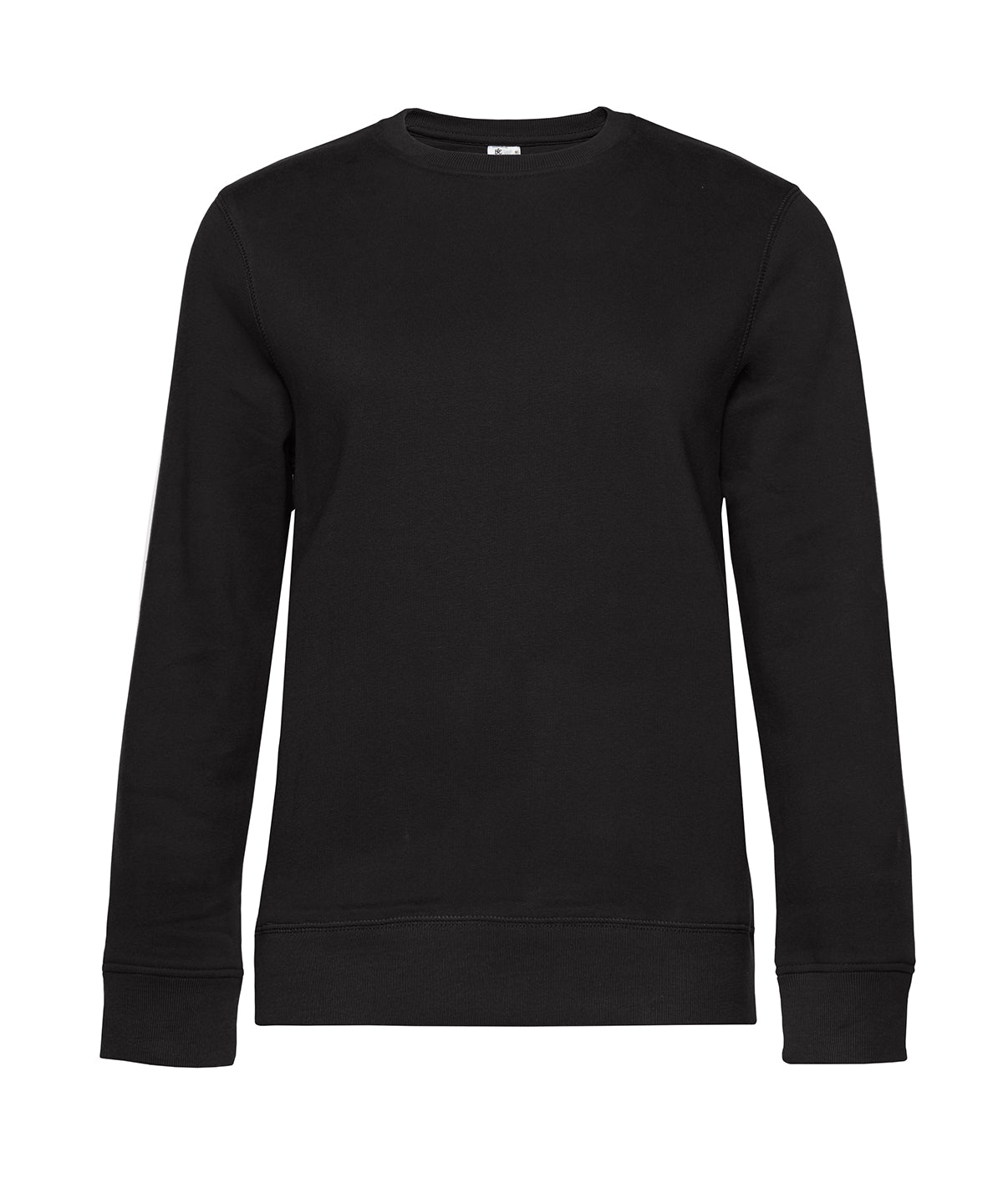B&C Collection B&C Queen crew neck in Black Pure, front view