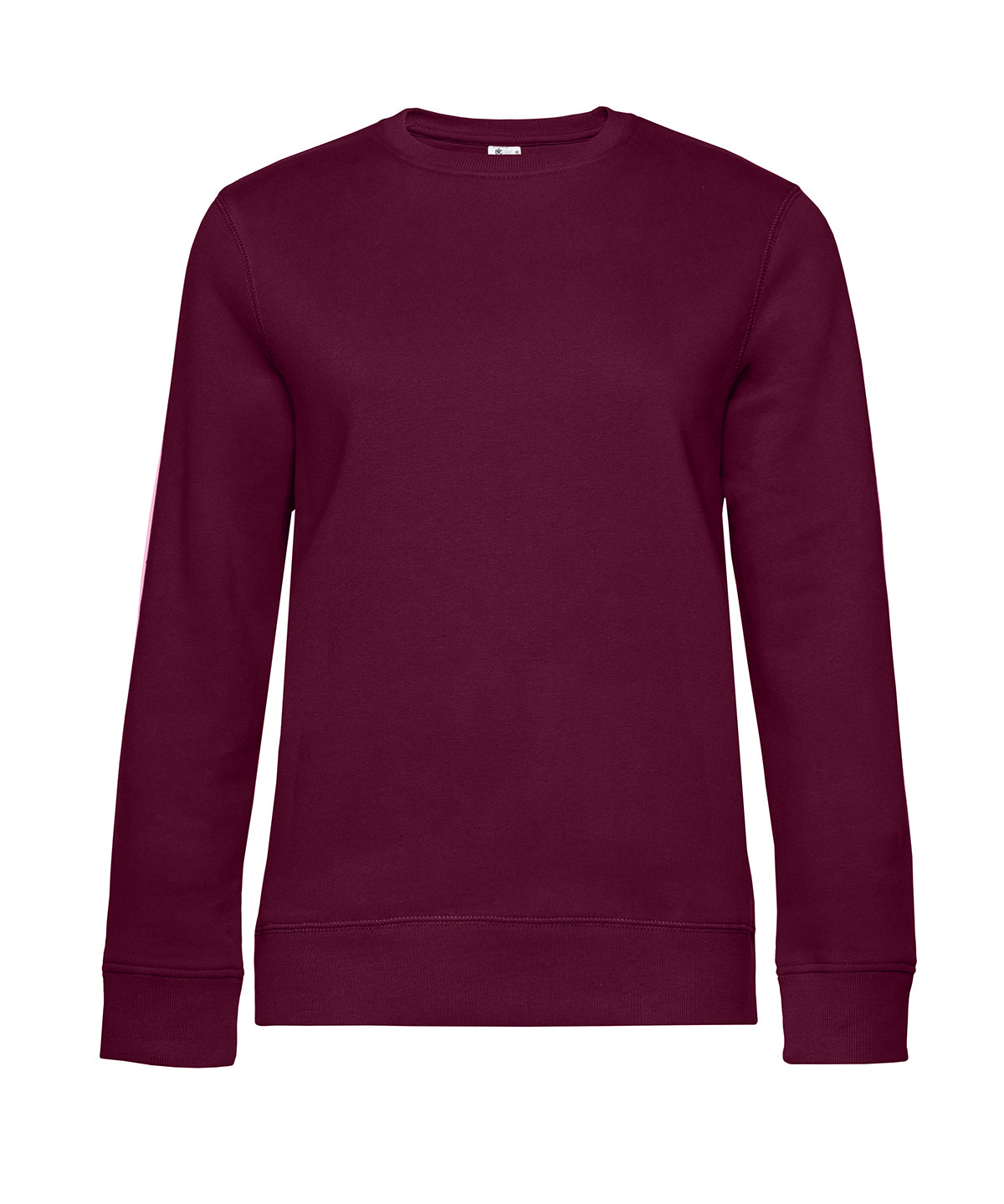 B&C Collection B&C Queen crew neck in Dark Cherry, front view