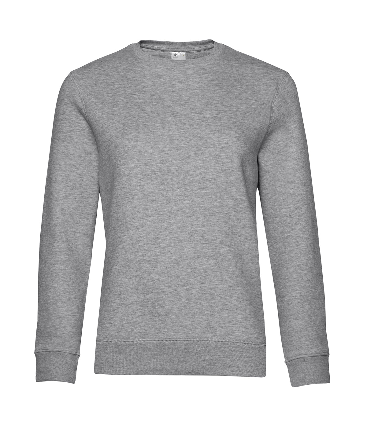 B&C Collection B&C Queen crew neck in Heather Grey, front view