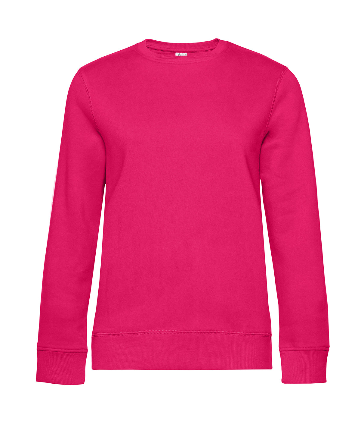 B&C Collection B&C Queen crew neck in Magenta Pink, front view
