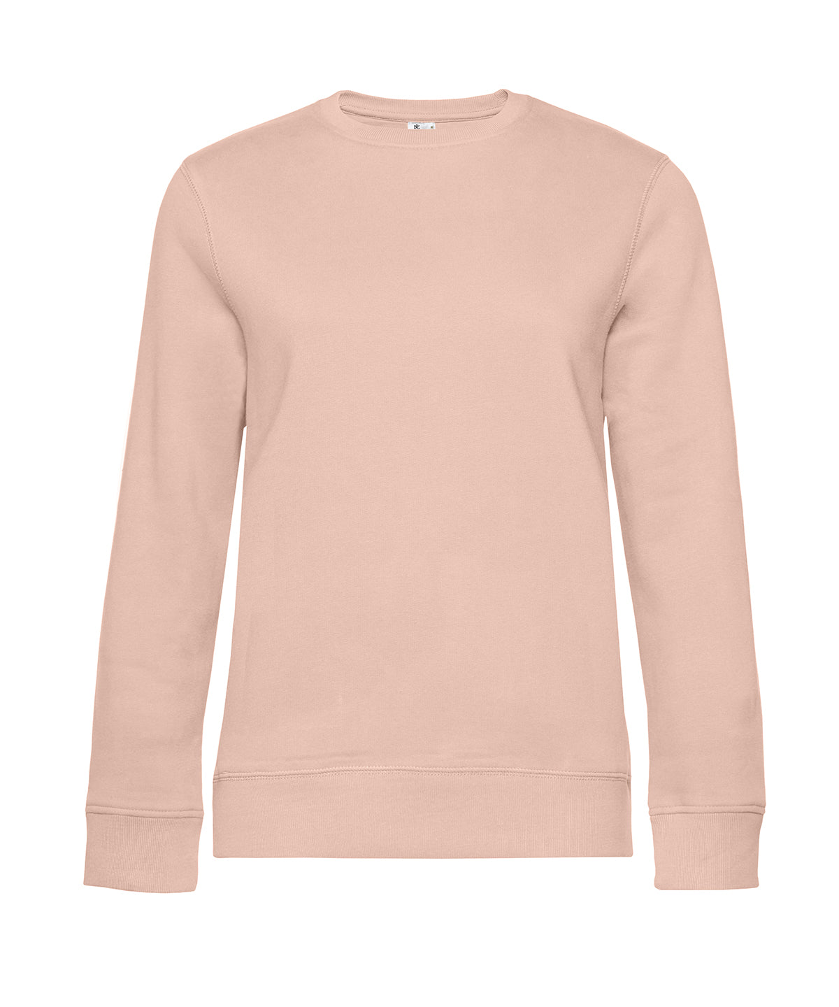 B&C Collection B&C Queen crew neck in Soft Rose, front view