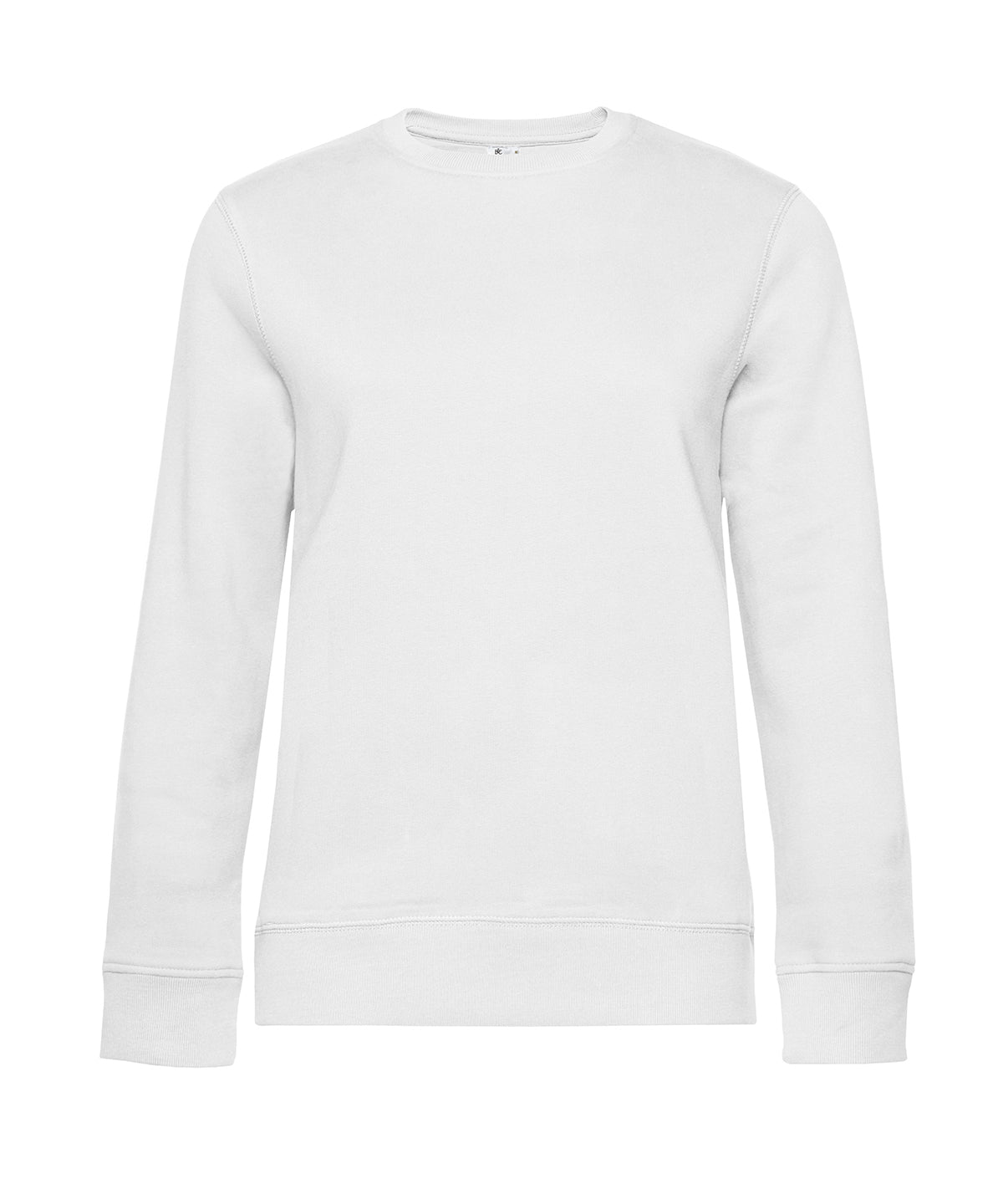 B&C Collection B&C Queen crew neck in White, front view