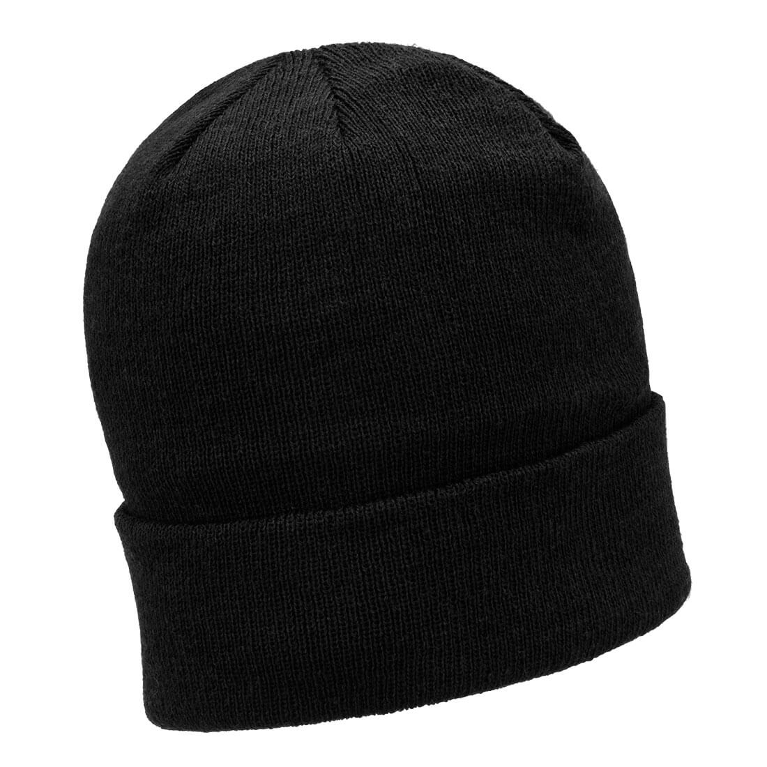 Portwest B013 Insulated Knit Beanie in Black, back view