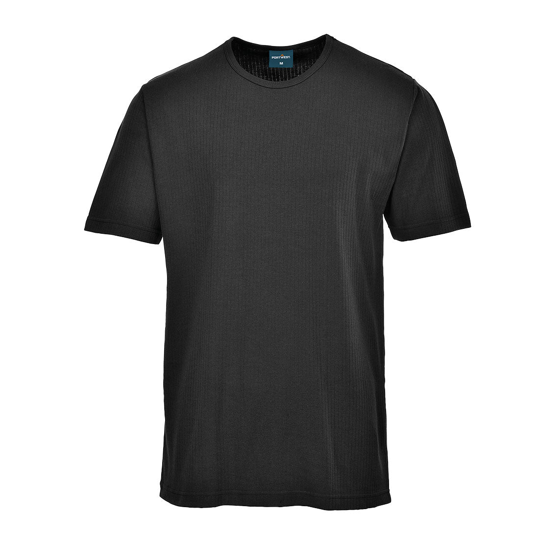 Portwest Thermal T-Shirt Short Sleeve in Black, main product image