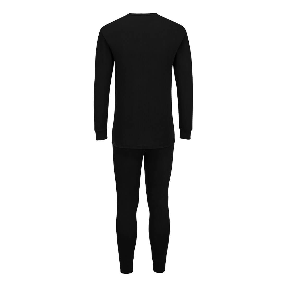 Portwest B127 Thermal Base Layer Set in Black, back view