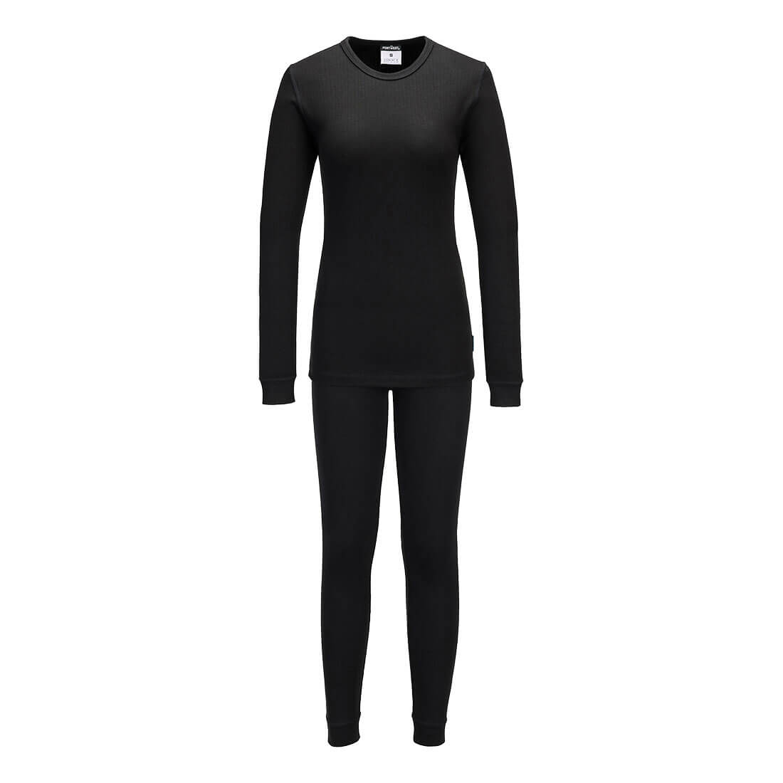 Portwest Womens Thermal Base Layer Set in Black, main product image