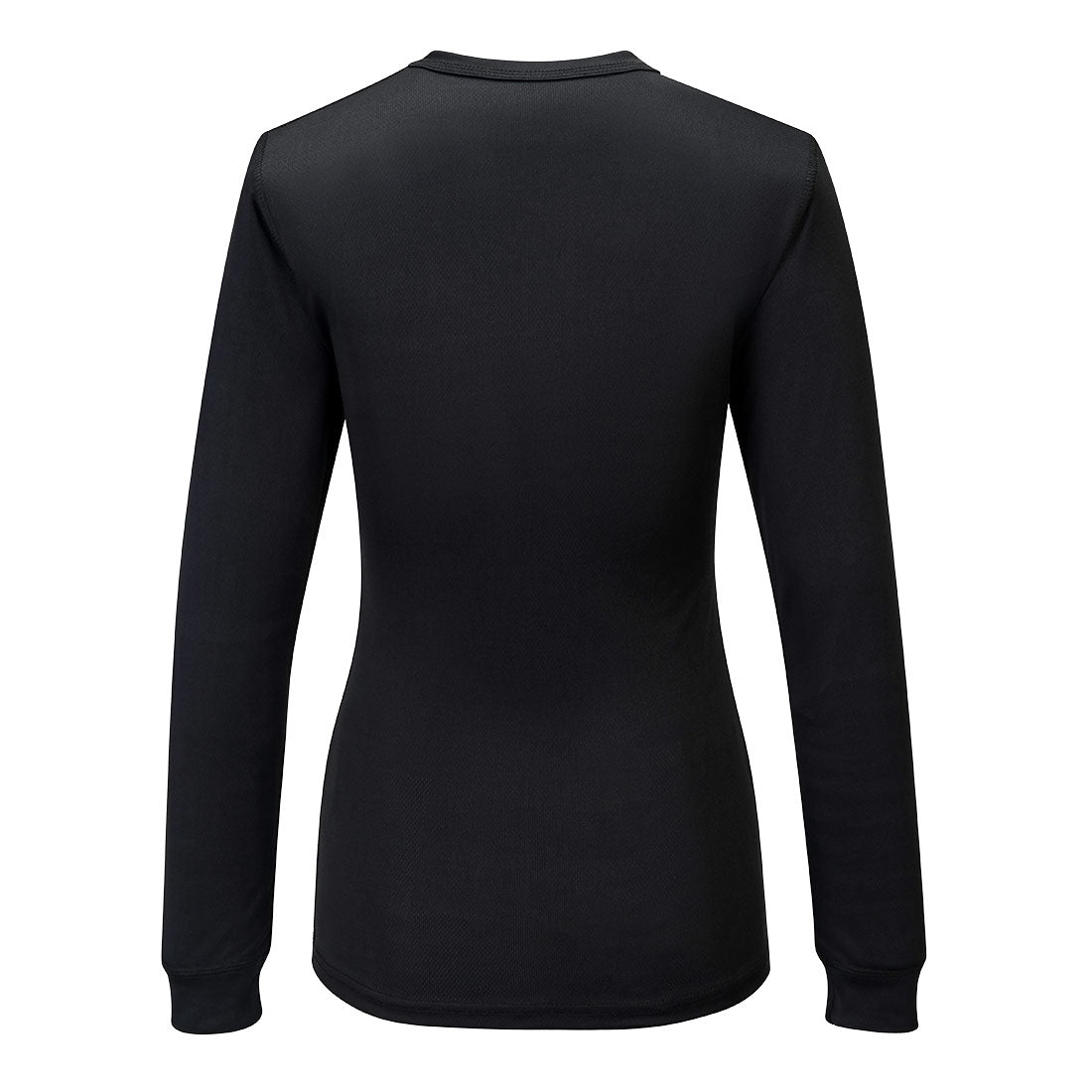 Portwest B136 Women's Baselayer Top L/S in Black, back view