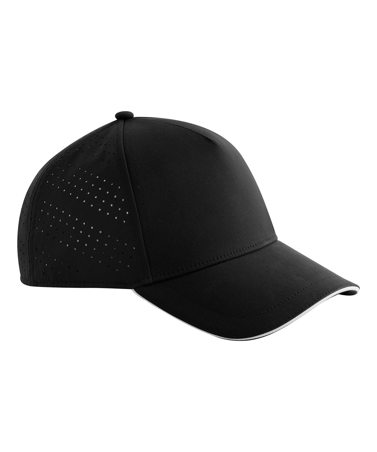Beechfield Accelerate cap in Black/White, front view