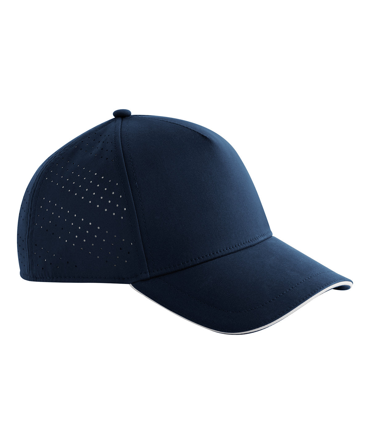 Beechfield Accelerate cap in Navy/White, front view