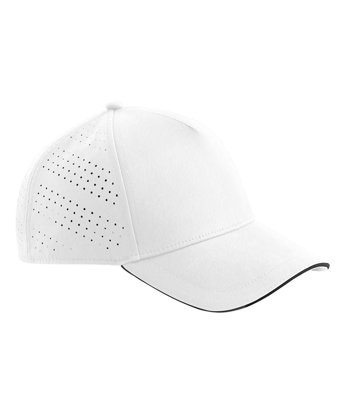 Beechfield Accelerate cap in White/Black, front view