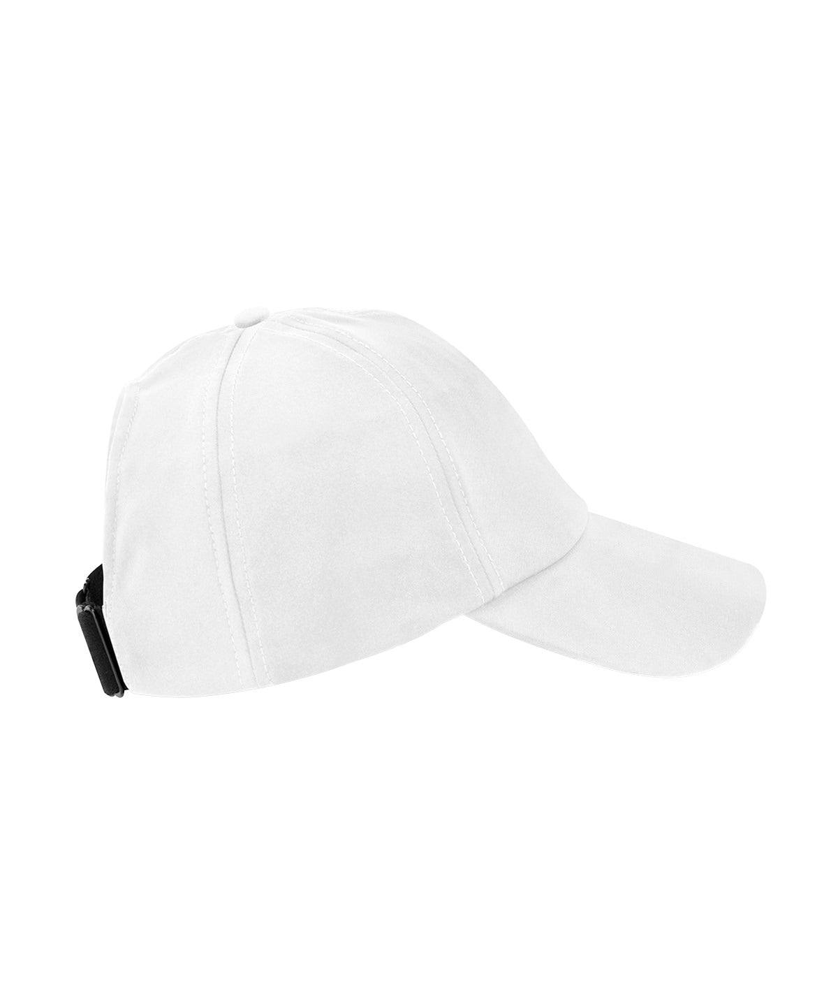 Beechfield Multi-sports performance ponytail cap in White, front view