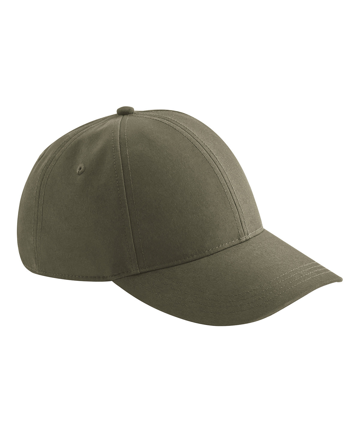 Beechfield Water-resistant lifestyle cap in Olive Green, front view