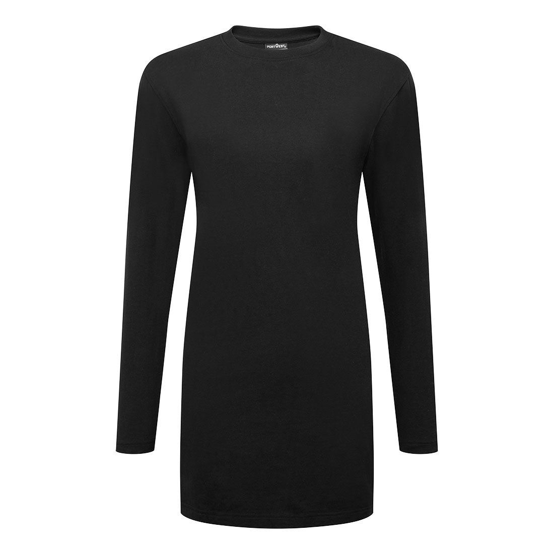Portwest Women's Cotton Modesty T-Shirt L/S in Black, main product image