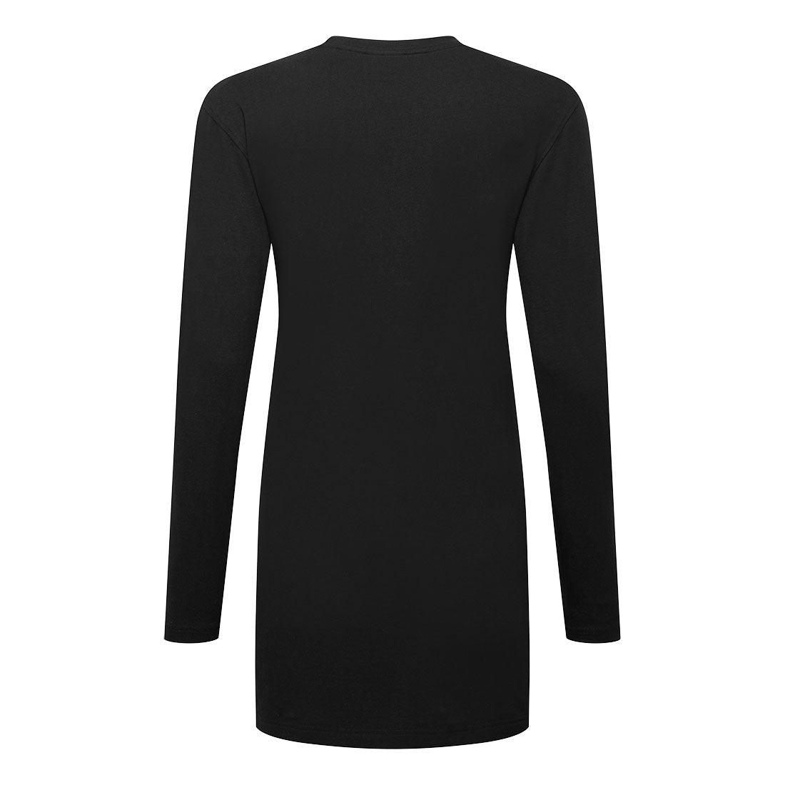 Portwest B194 Women's Cotton Modesty T-Shirt L/S in Black, back view