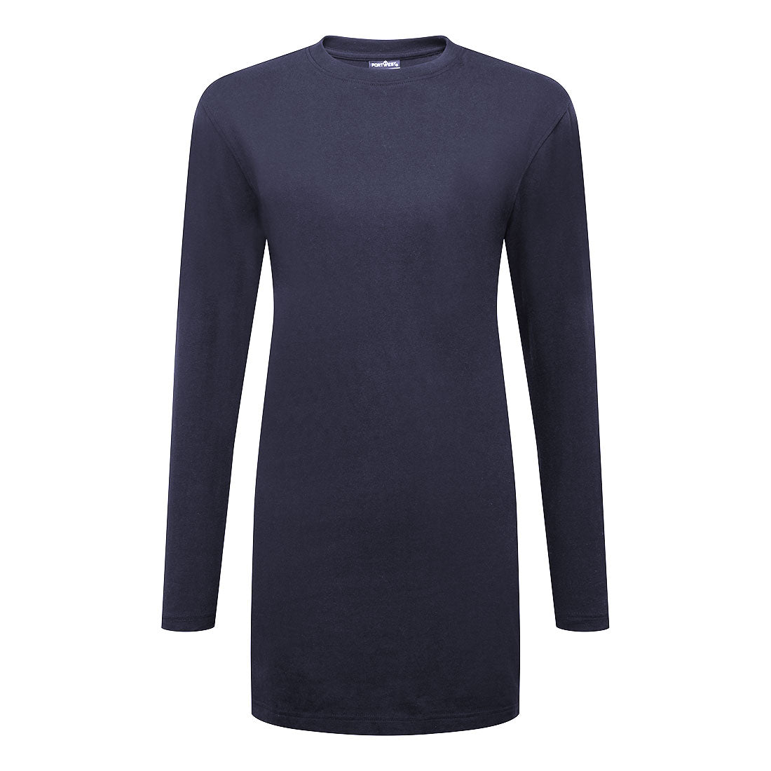 Portwest Women's Cotton Modesty T-Shirt L/S in Navy, image 2