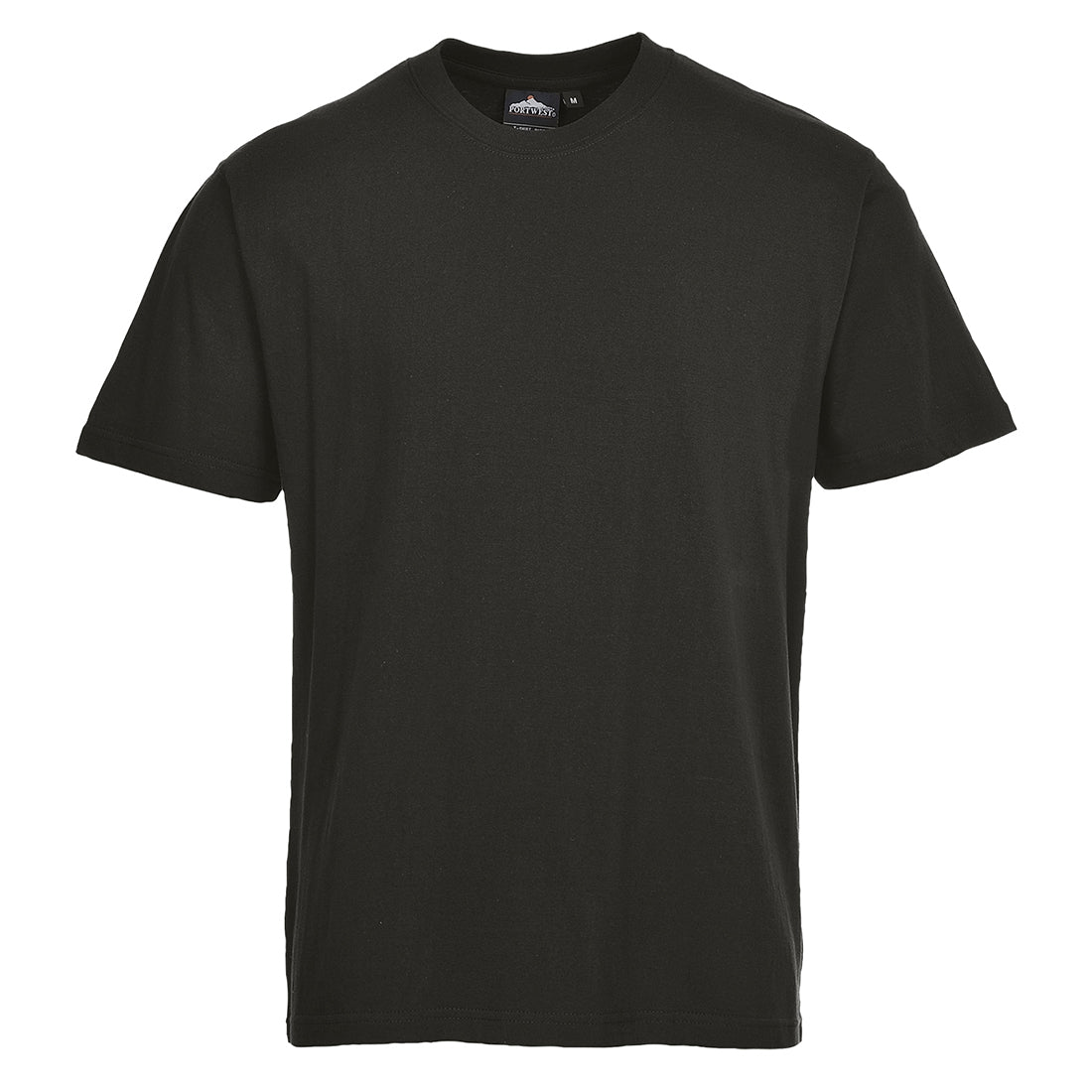 Portwest Turin Cotton T-Shirt S/S in Black, main product image