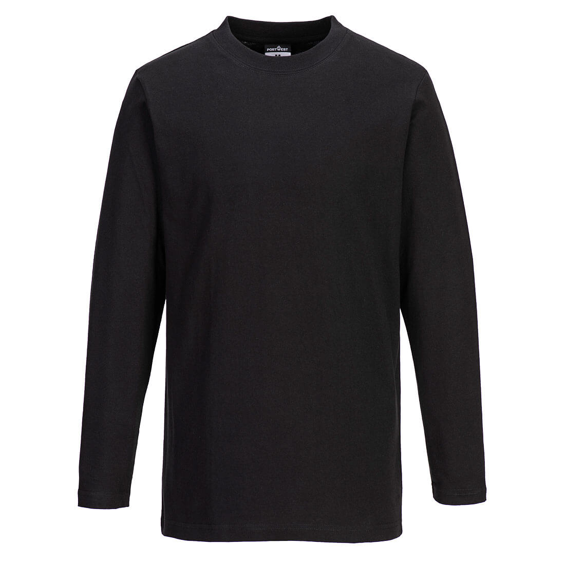 Portwest Cotton T-Shirt L/S in Black, main product image