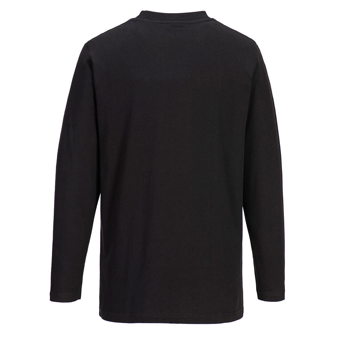 Portwest B196 Cotton T-Shirt L/S in Black, back view