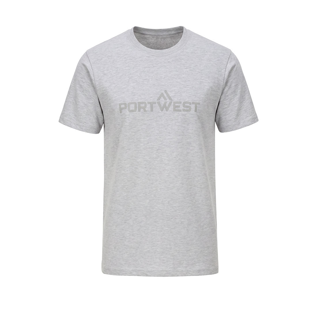Portwest Cotton T-Shirt S/S in Heather Grey, image 2