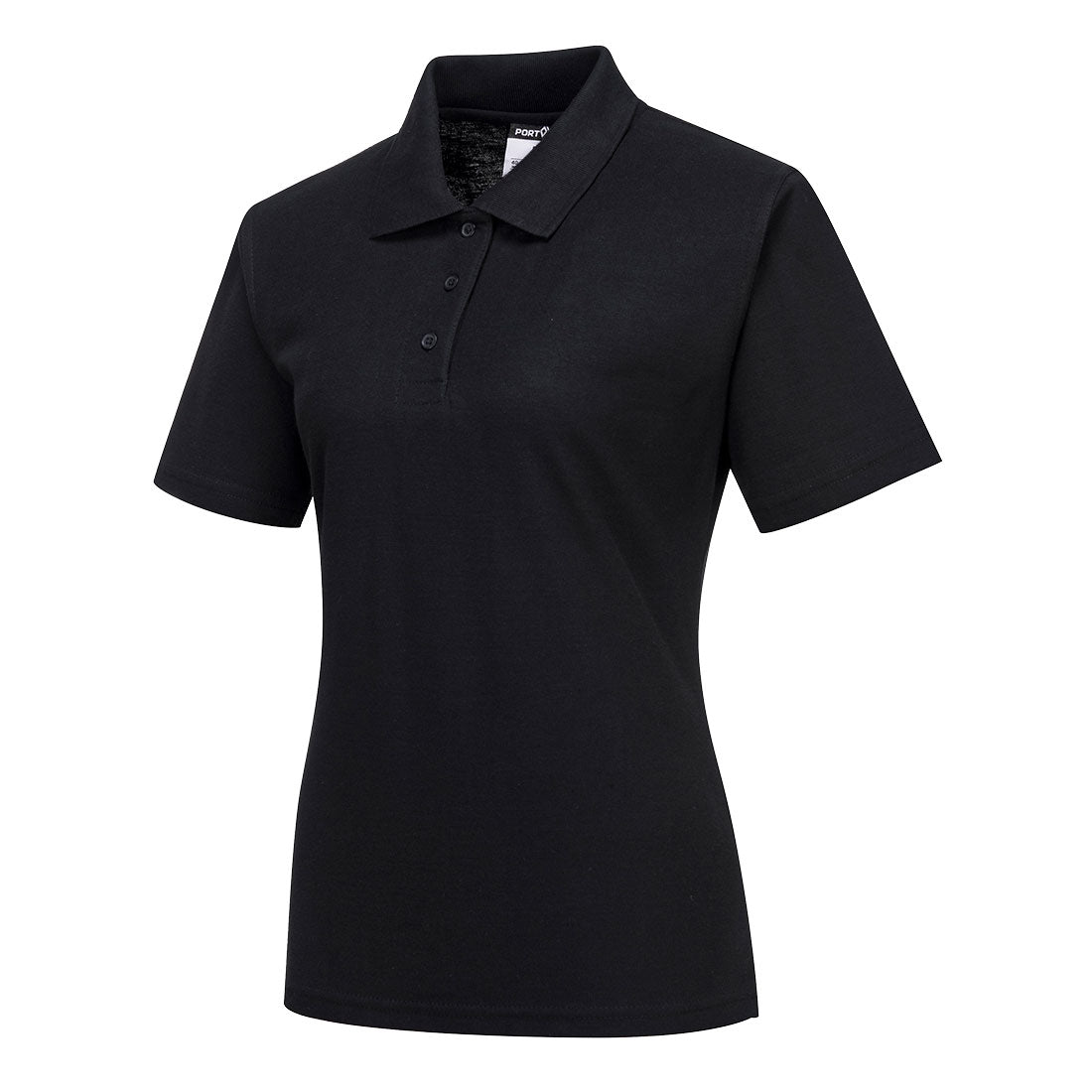 Portwest Naples Women's Polo Shirt S/S in Black, main product image