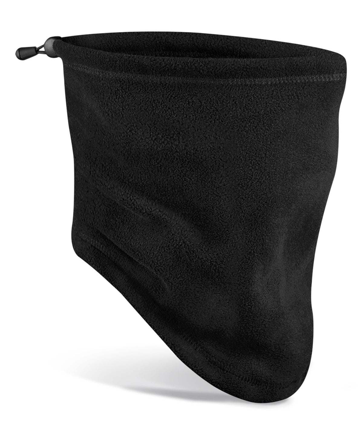 Beechfield Recycled fleece snood in Black, front view