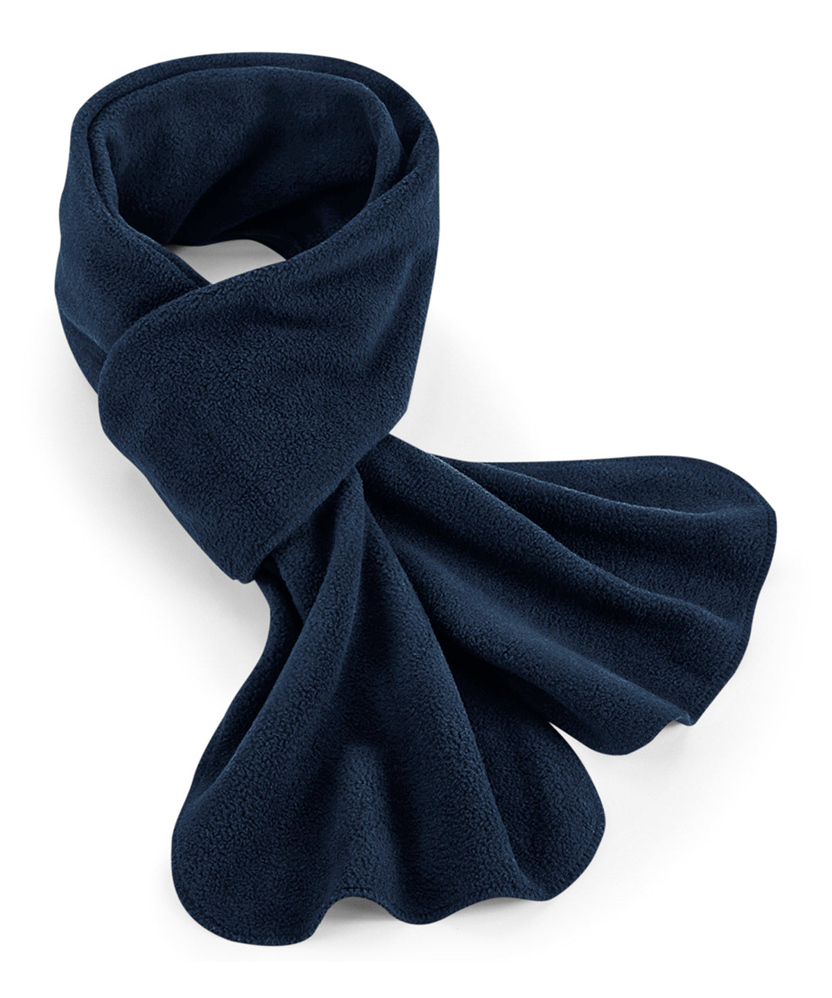 Beechfield Recycled fleece scarf in French Navy, front view