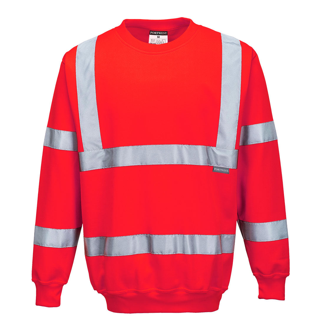 Portwest Hi-Vis Sweatshirt in Red, image 2