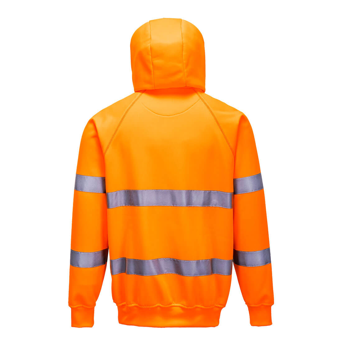 Portwest B304 Hi-Vis Hoodie in Orange, back view