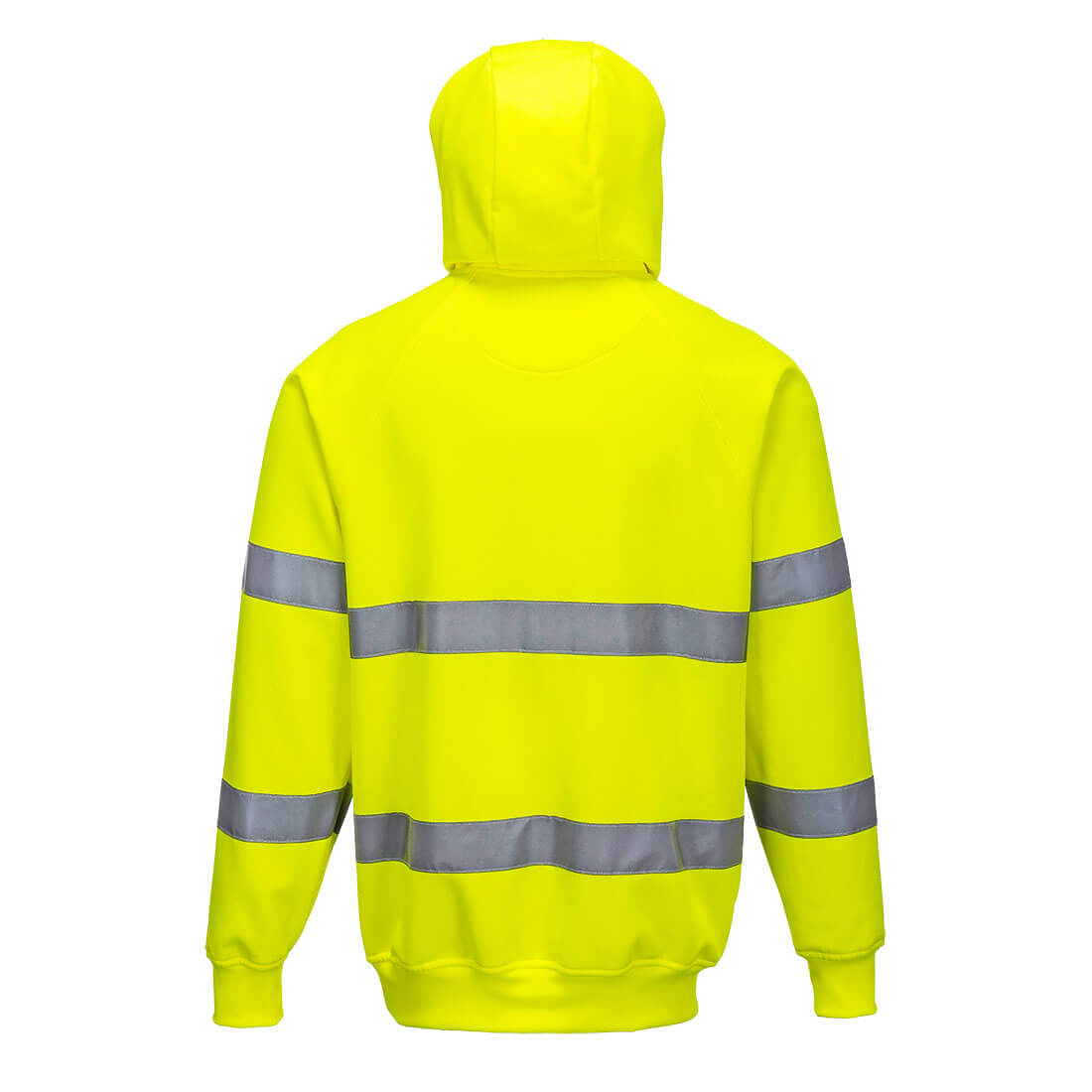 Portwest B304 Hi-Vis Hoodie in Yellow, back view