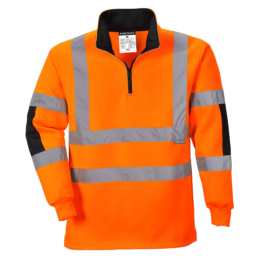 Portwest Xenon Hi-Vis Rugby Shirt in Orange, main product image