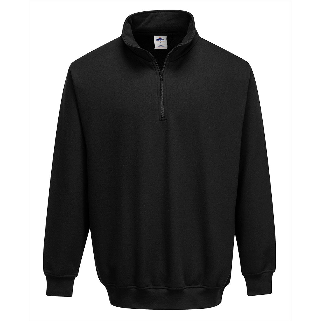 Portwest Sorrento 1/4 Zip Neck Sweatshirt in Black, main product image