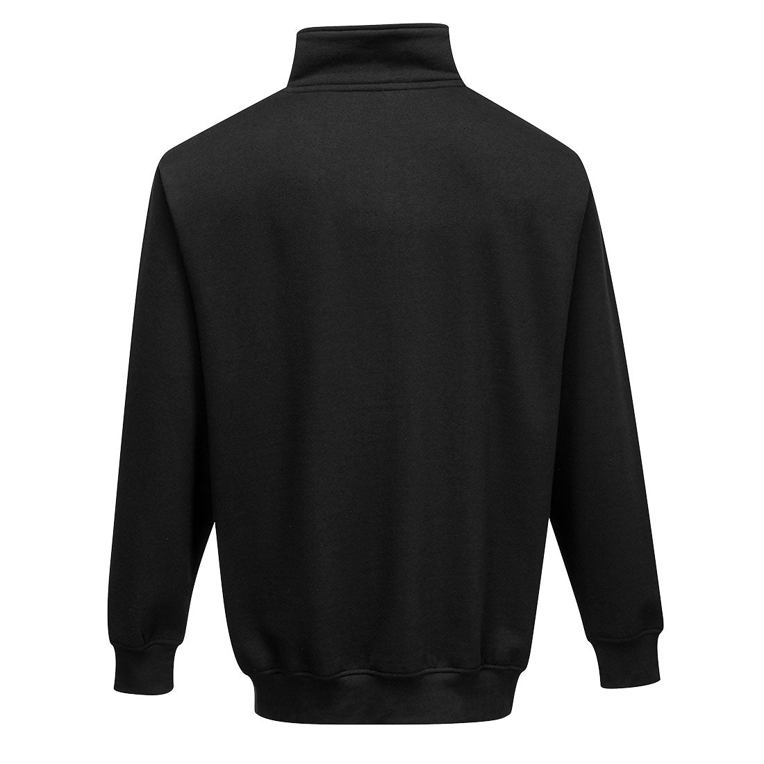 Portwest B309 Sorrento 1/4 Zip Neck Sweatshirt in Black, back view