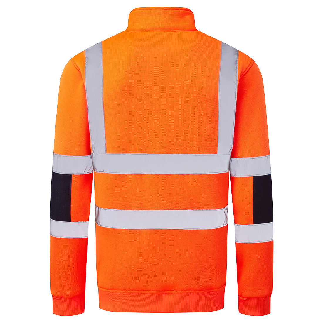 Portwest B314 Hi-Vis Knitted Half Zip Sweatshirt in Orange, back view