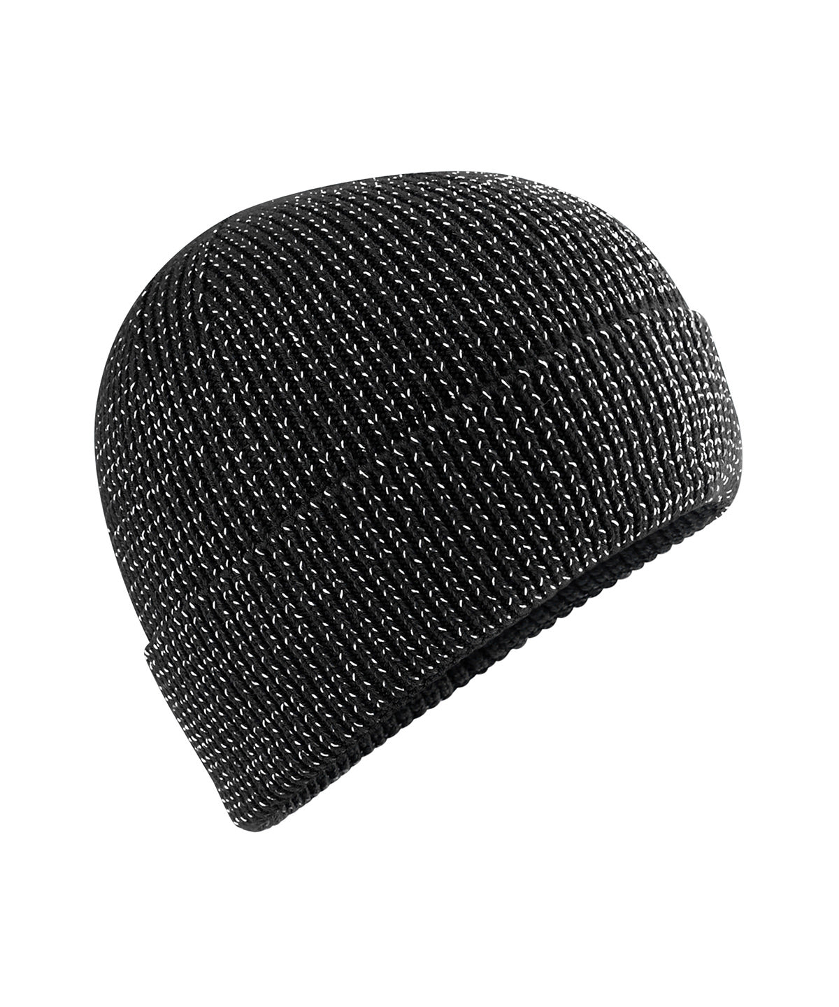 Beechfield Streetlite reflective beanie in Black, front view