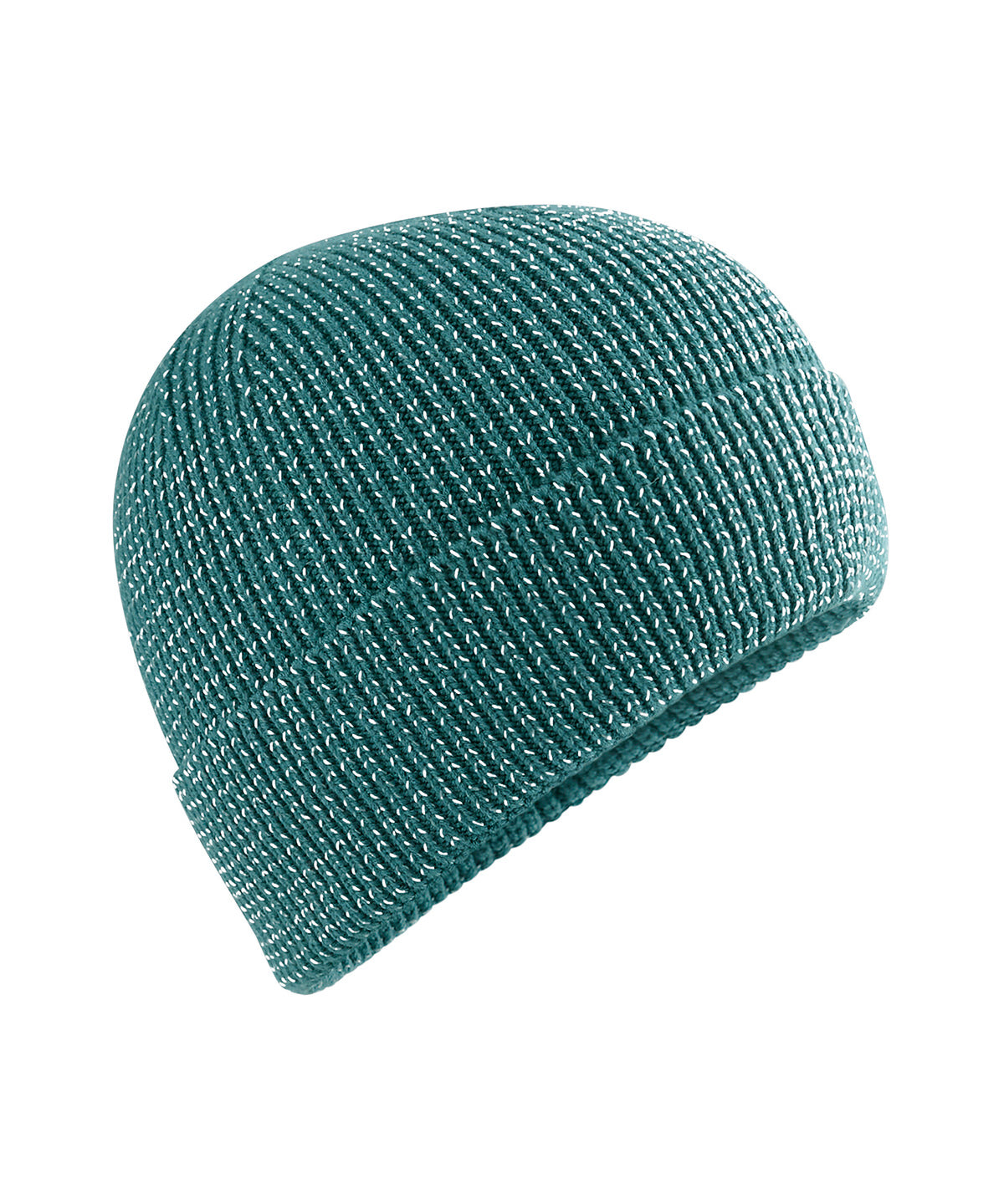 Beechfield Streetlite reflective beanie in Marine Green, front view