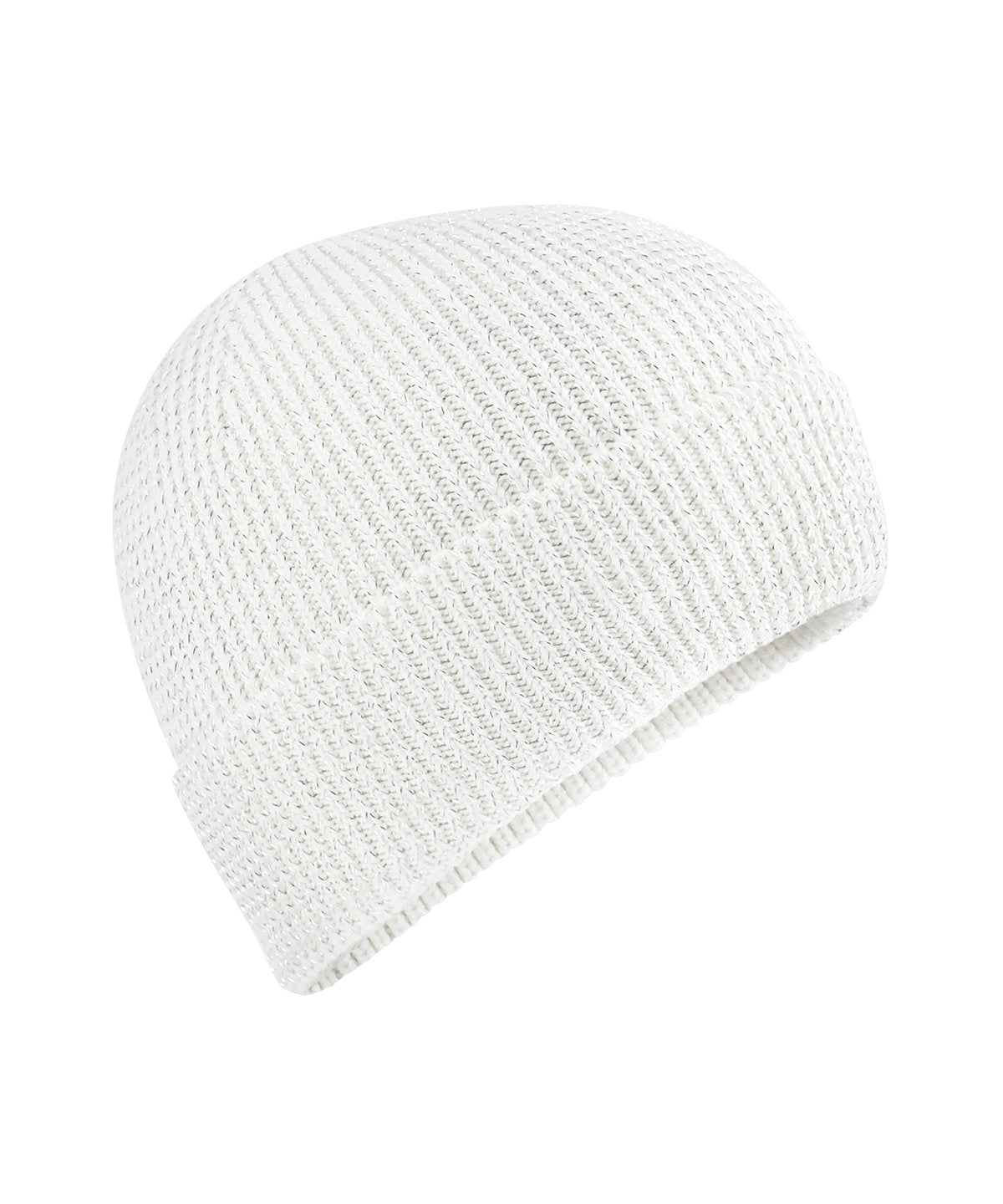 Beechfield Streetlite reflective beanie in White, front view