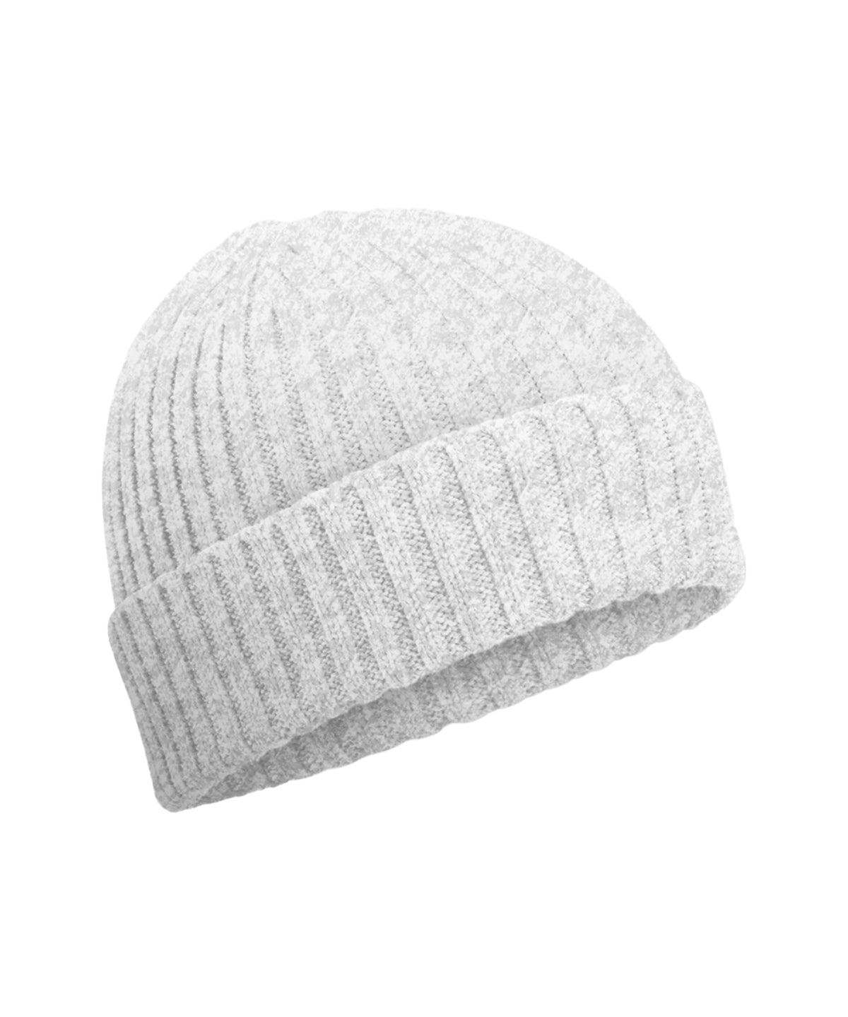 Beechfield Organic cotton kids beanie in Cloud Grey, front view