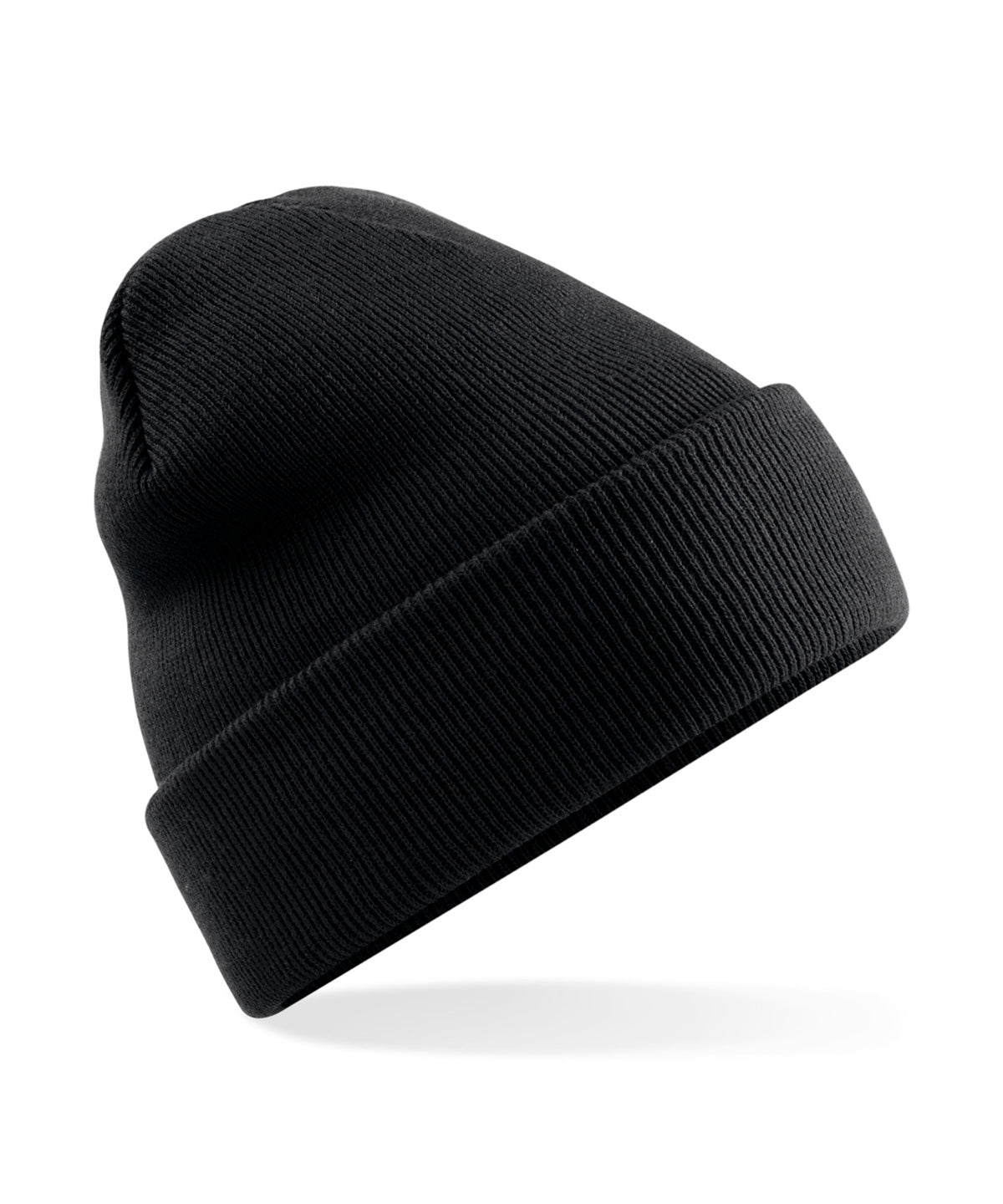 Beechfield Polylana original cuffed beanie in Black, front view