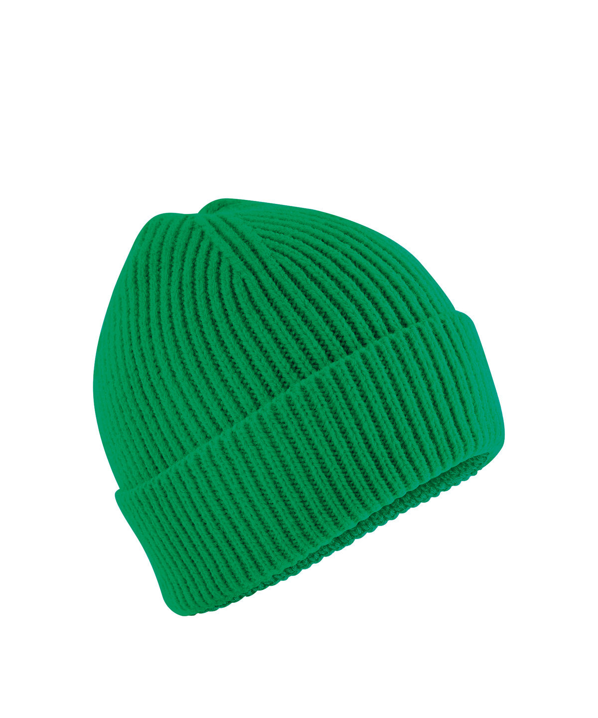 Beechfield Kids fashion beanie in Kelly Green, front view