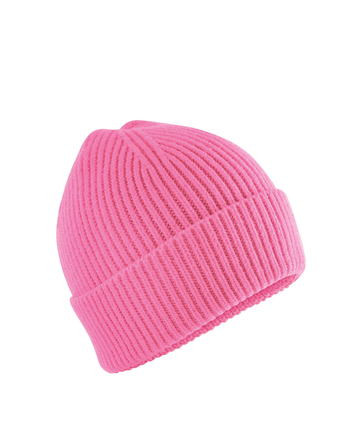 Beechfield Kids fashion beanie in True Pink, front view