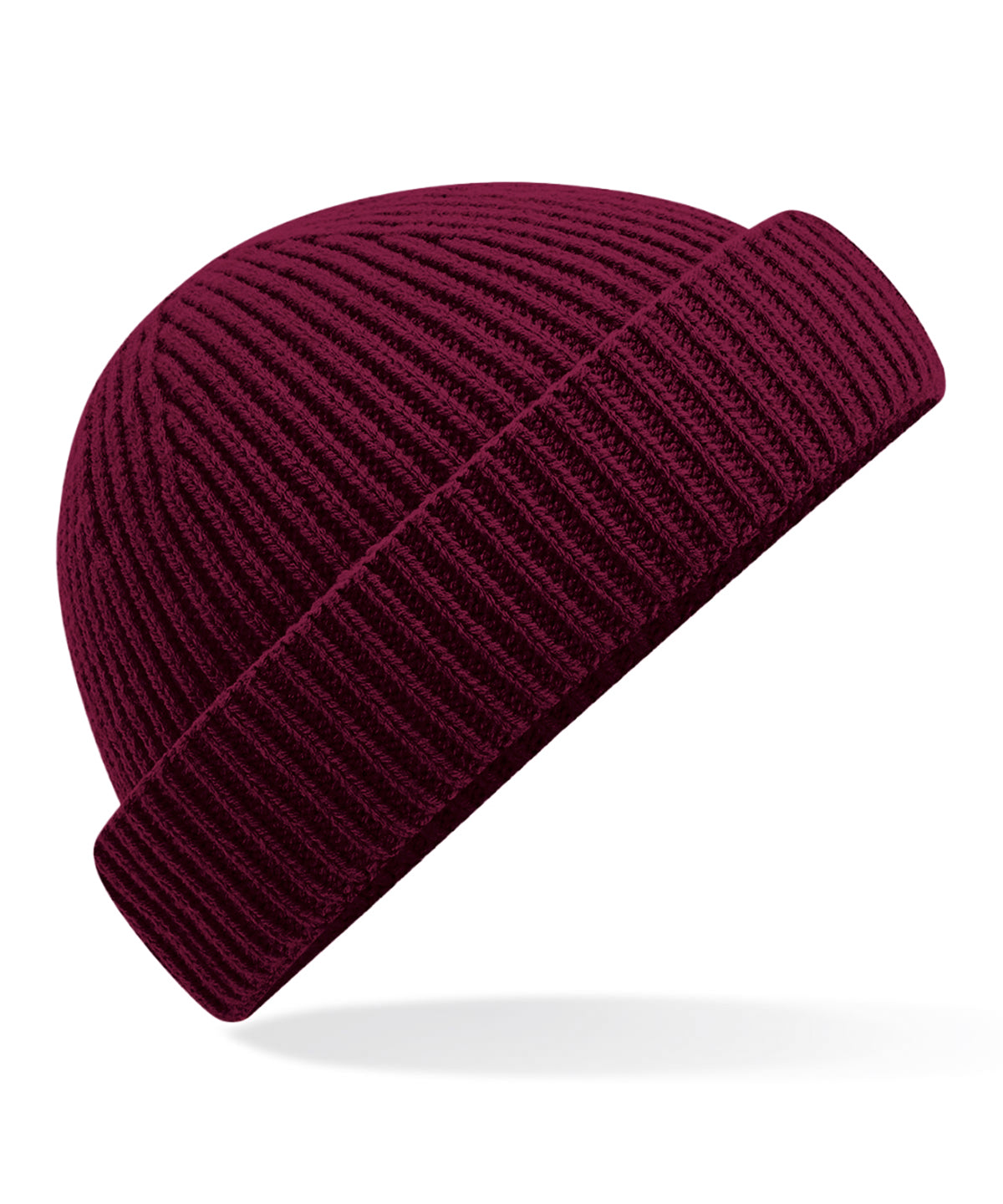 Beechfield Harbour beanie in Burgundy, front view