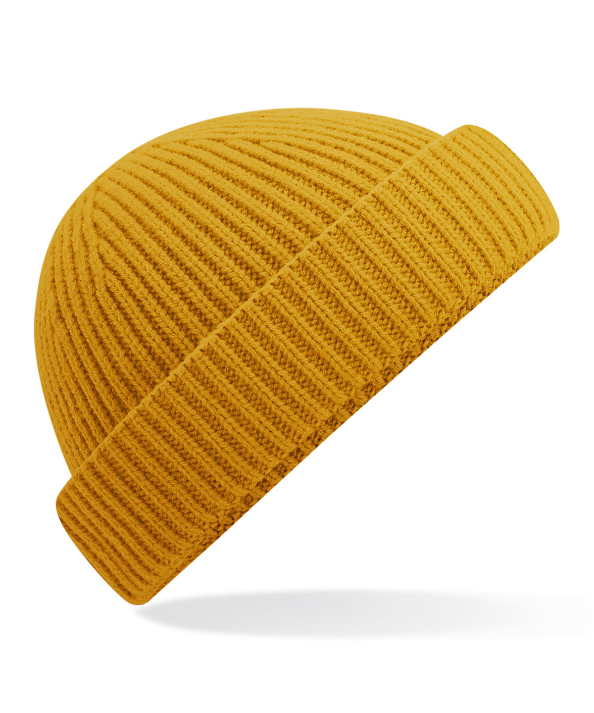 Beechfield Harbour beanie in Mustard, front view